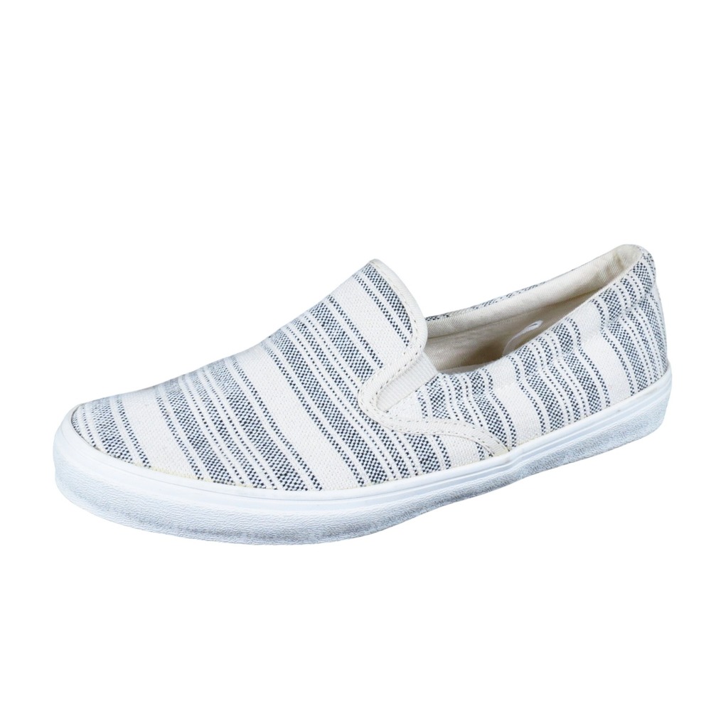 Old Navy Slip-on Sneaker Womens Slip-on Size 7‎ Everyday Stripe Black White